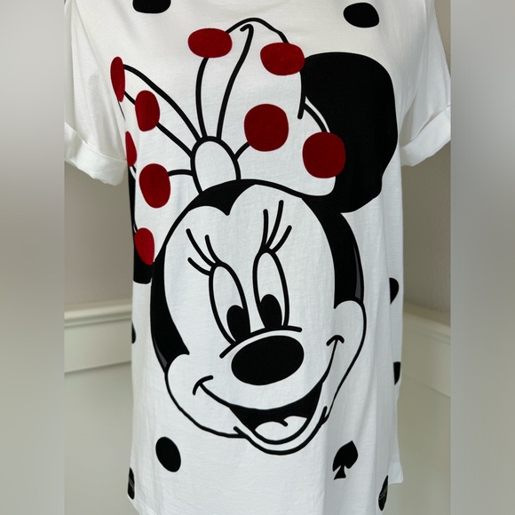 Disney Kate Spade Minnie Mouse Short Sleeve Cotton T-Shirt Tee Top Size Small - Picture 5 of 15